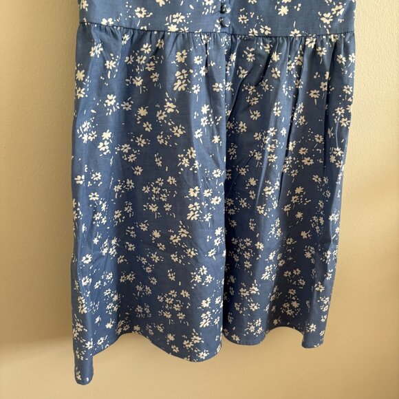 Reformation Isador Sleeveless Front Button Mini Dress Floral Blue Women’s Sz 4 - Picture 4 of 9
